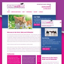 Fetch Walk and Sit Website Design Ipswich